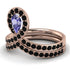 Tanzanite Pear Shape Stacking Bridal Set - Emilia No. 208 image 2
