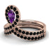 Amethyst Pear Shape Stacking Bridal Set - Emilia No. 308 image 2