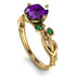 14K Gold Radiant Amethyst Flower Harmony Ring - Autumn No. 304 image 1
