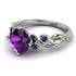 14K Gold Radiant Amethyst Flower Harmony Ring - Autumn No. 315 image 2