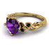 14K Gold Radiant Amethyst Flower Harmony Ring - Autumn No. 307 image 2