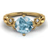 14K Gold Radiant Aquamarine Flower Harmony Ring - Autumn No. 401 image 3