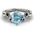 14K Gold Radiant Aquamarine Flower Harmony Ring - Autumn No. 409 image 3