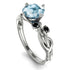 14K Gold Radiant Aquamarine Flower Harmony Ring - Autumn No. 409 image 1