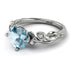 14K Gold Radiant Aquamarine Flower Harmony Ring - Autumn No. 403 image 2