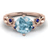 14K Gold Radiant Aquamarine Flower Harmony Ring - Autumn No. 414 image 3