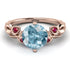 14K Gold Radiant Aquamarine Flower Harmony Ring - Autumn No. 411 image 3