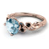 14K Gold Radiant Aquamarine Flower Harmony Ring - Autumn No. 408 image 2