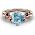 14K Gold Radiant Aquamarine Flower Harmony Ring - Autumn No. 408 image 3
