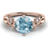 14K Gold Radiant Aquamarine Flower Harmony Ring - Autumn No. 402 image 3