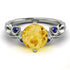 14K Gold Radiant Citrine Flower Harmony Ring - Autumn No. 615 image 3