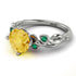 14K Gold Radiant Citrine Flower Harmony Ring - Autumn No. 606 image 2
