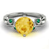 14K Gold Radiant Citrine Flower Harmony Ring - Autumn No. 606 image 3