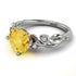 14K Gold Radiant Citrine Flower Harmony Ring - Autumn No. 603 image 2