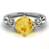 14K Gold Radiant Citrine Flower Harmony Ring - Autumn No. 603 image 3