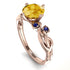 14K Gold Radiant Citrine Flower Harmony Ring - Autumn No. 614 image 1