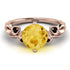 14K Gold Radiant Citrine Flower Harmony Ring - Autumn No. 608 image 3