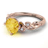 14K Gold Radiant Citrine Flower Harmony Ring - Autumn No. 602 image 2