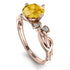 14K Gold Radiant Citrine Flower Harmony Ring - Autumn No. 602 image 1