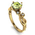 14K Gold Radiant Peridot Flower Harmony Ring - Autumn No. 701 image 1