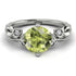 14K Gold Radiant Peridot Flower Harmony Ring - Autumn No. 703 image 3
