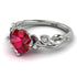 14K Gold Radiant Ruby Flower Harmony Ring - Autumn No. 12 image 2
