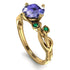 14K Gold Radiant Tanzanite Flower Harmony Ring - AutumnNo. 204 image 1