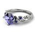 14K Gold Radiant Tanzanite Flower Harmony Ring - AutumnNo. 215 image 2