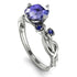 14K Gold Radiant Tanzanite Flower Harmony Ring - AutumnNo. 215 image 1