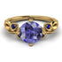 14K Gold Radiant Tanzanite Flower Harmony Ring - AutumnNo. 213 image 3
