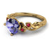 14K Gold Radiant Tanzanite Flower Harmony Ring - Autumn No. 210 image 2