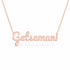 Getsemani name necklace in solid 14K Rose Gold, handmade in Los Angeles