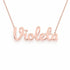 Violeta name necklace in solid 14K Rose Gold, handmade in Los Angeles