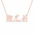 谢尤莉 name necklace in solid 14K Rose Gold, handmade in Los Angeles