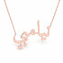 نيامبي name necklace in solid 14K Rose Gold, handmade in Los Angeles