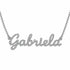 Gabriela name necklace in solid 14K White Gold, handmade in Los Angeles