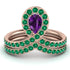 Amethyst Pear Shape Stacking Bridal Set - Emilia No. 305 image 1