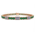 Emerald Tennis Bracelet with Greece Flag no. 5 image 1