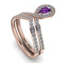 Amethyst Pear Shape Stacking Bridal Set - Emilia No. 302 image 4