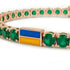 Emerald Tennis Bracelet with Ukraine Flag no. 5 image 4