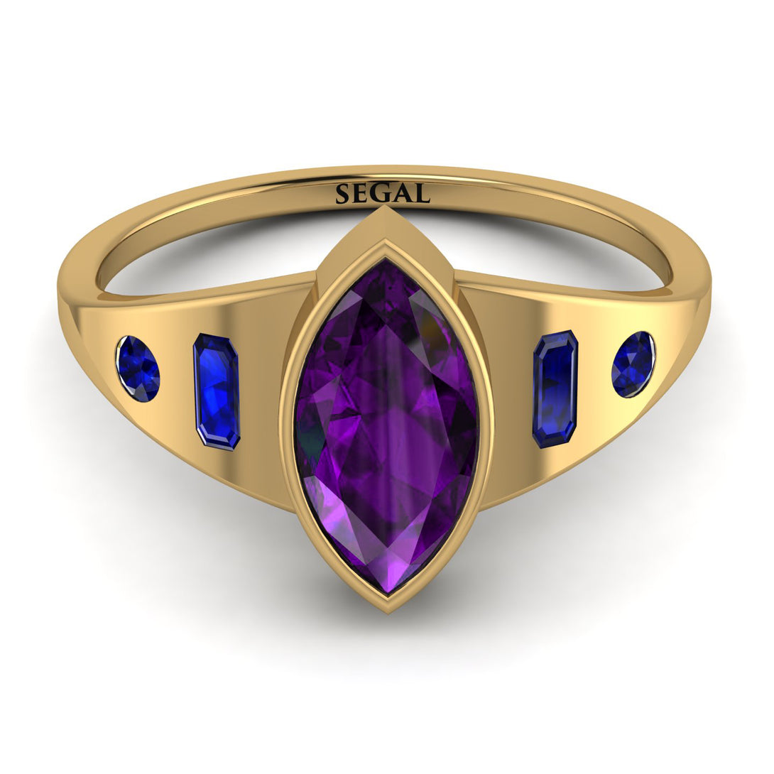 Marquise Bezel Amethyst Ring - Juliana No. 313