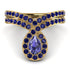 Tanzanite Pear Shape Stacking Bridal Set - Emilia No. 213 image 5