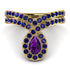 Amethyst Pear Shape Stacking Bridal Set - Emilia No. 313 image 5