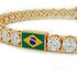Diamond Tennis Bracelet with Brazil Flag no. 1 image 4