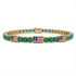Emerald Tennis Bracelet with United States Flag no. 4 image 1