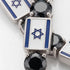 Black Diamond Tennis Bracelet with Israeli Flag no. 9 image 4