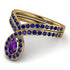 Amethyst Pear Shape Stacking Bridal Set - Emilia No. 313 image 4