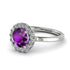 1ct Round Amethyst Engagement Ring - Natalia No. 303 image 1