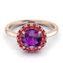 1ct Round Amethyst Engagement Ring - Natalia No. 311 image 2
