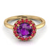 1ct Round Amethyst Engagement Ring - Natalia No. 310 image 2